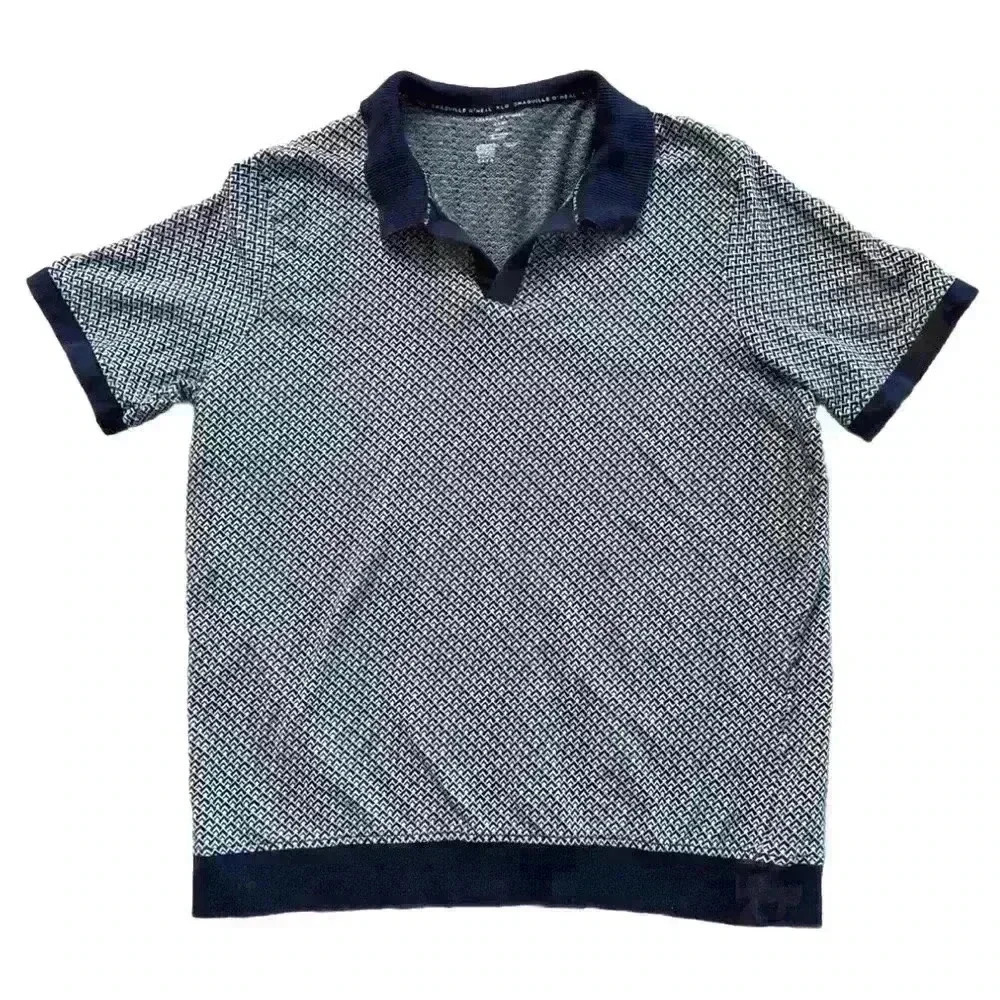 Shaquille O’Neal XLG Knit Polo Shirt Men’s XXL Short Sleeve Big And Tall Blue